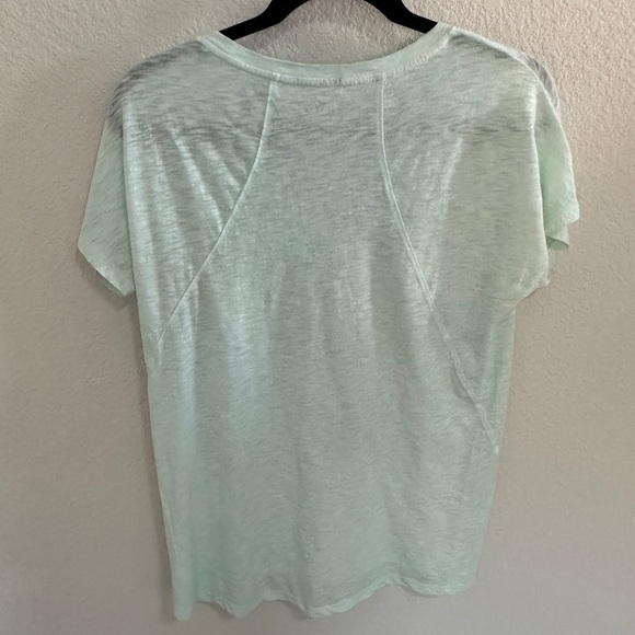 Athleta Uptempo Tee Blue Green Heather V-Neck T-Shirt Size Small - Picture 5 of 6